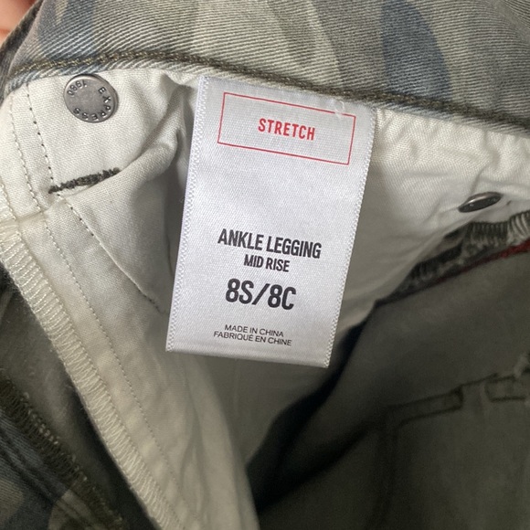 EXPRESS ARMY JEANS WITH RED STRIPE SIZE 8 - Picture 4 of 5